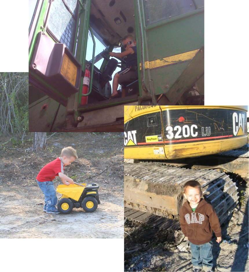 Taylen Kendrick, owner of Bayside Land Services, operating heavy equipment